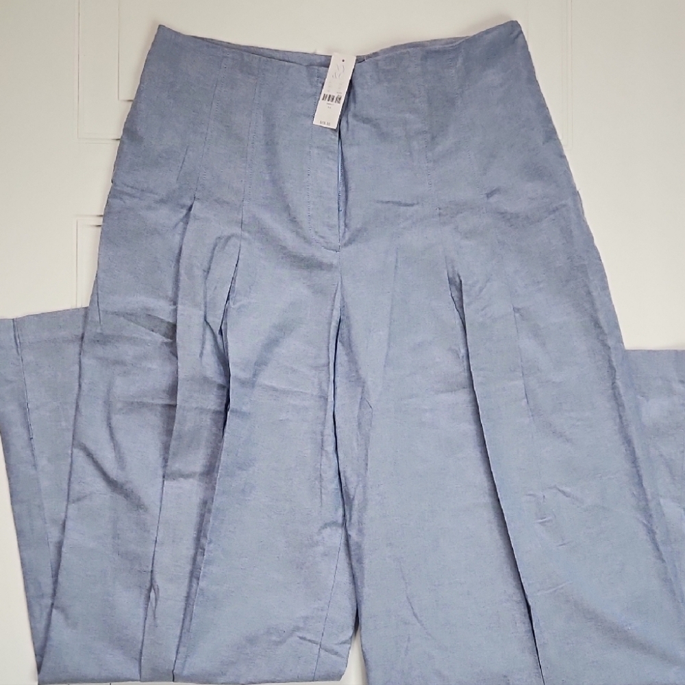New York & Company Sky Blue Wide Leg Trousers